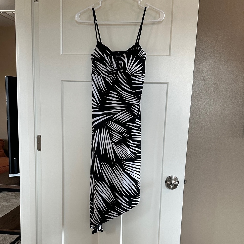 My Michelle Black and White Asymmetrical Dress